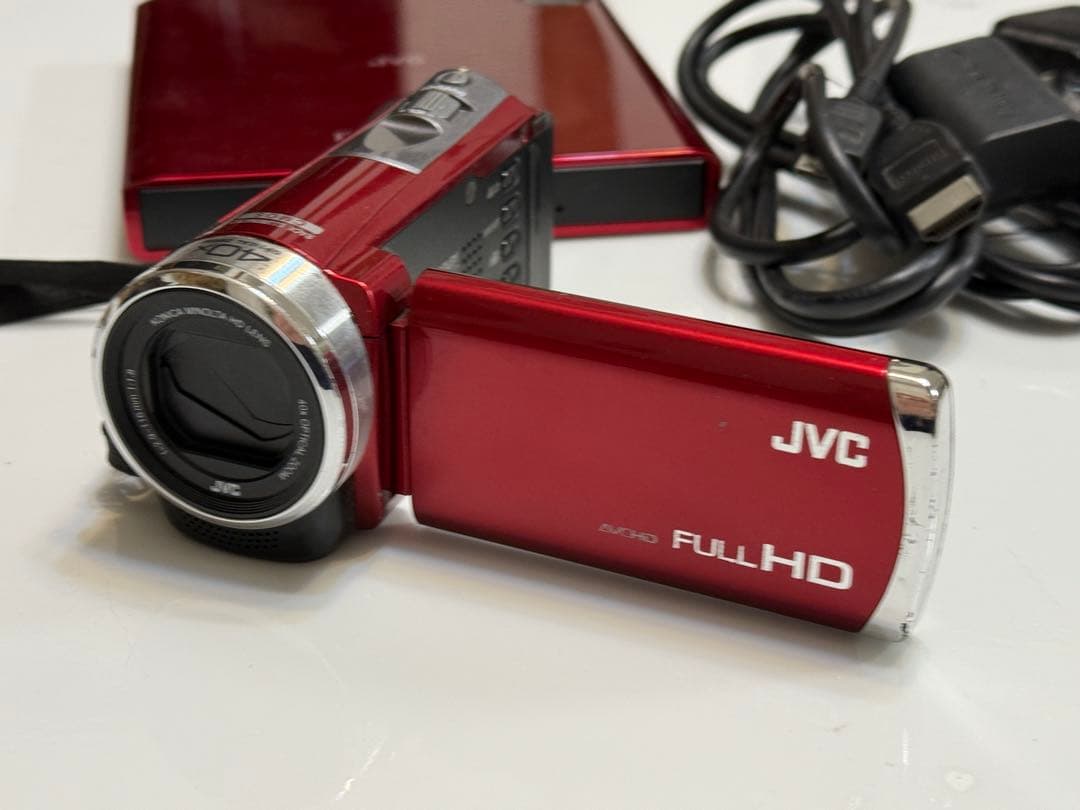 JVC Everio フルHD ビデオカメラ レッド