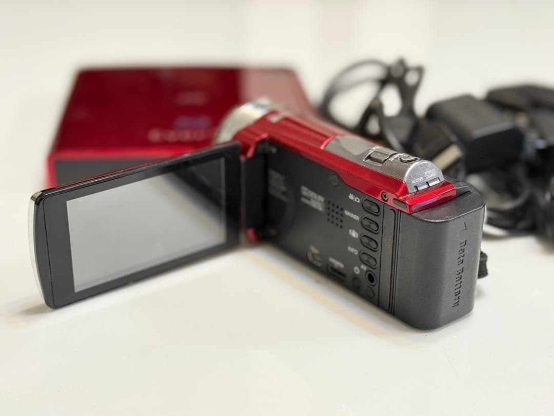 JVC Everio フルHD ビデオカメラ レッド