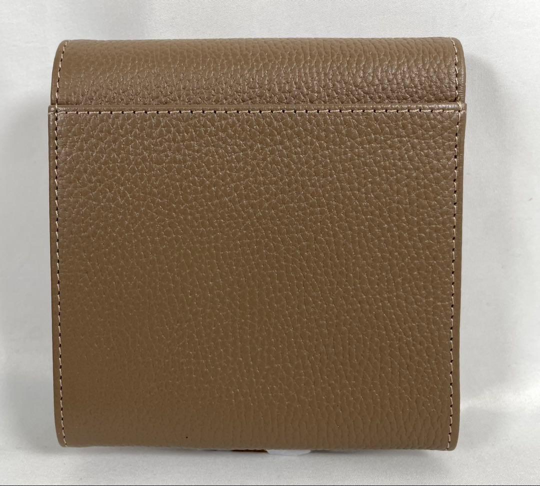 未使用 ATAO アタオ 二つ折り財布 ロトロ トープ 金運上昇 レザー 箱付き