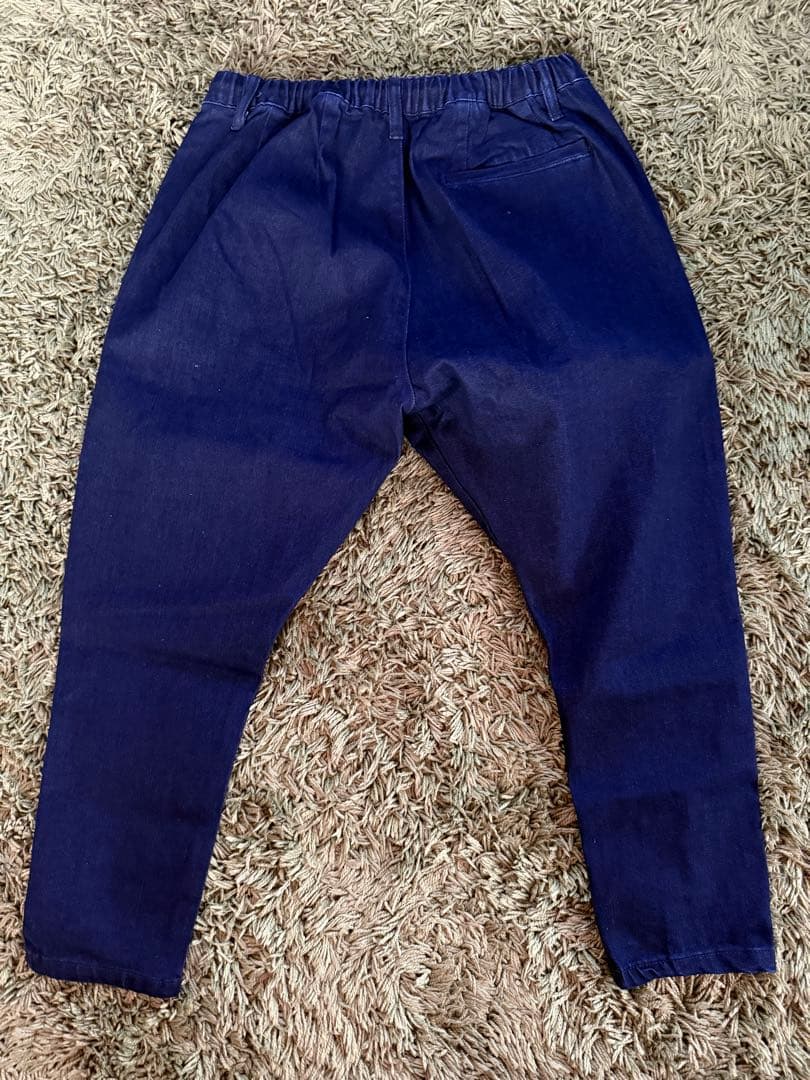 ダークブルー サルエルパンツ デニム