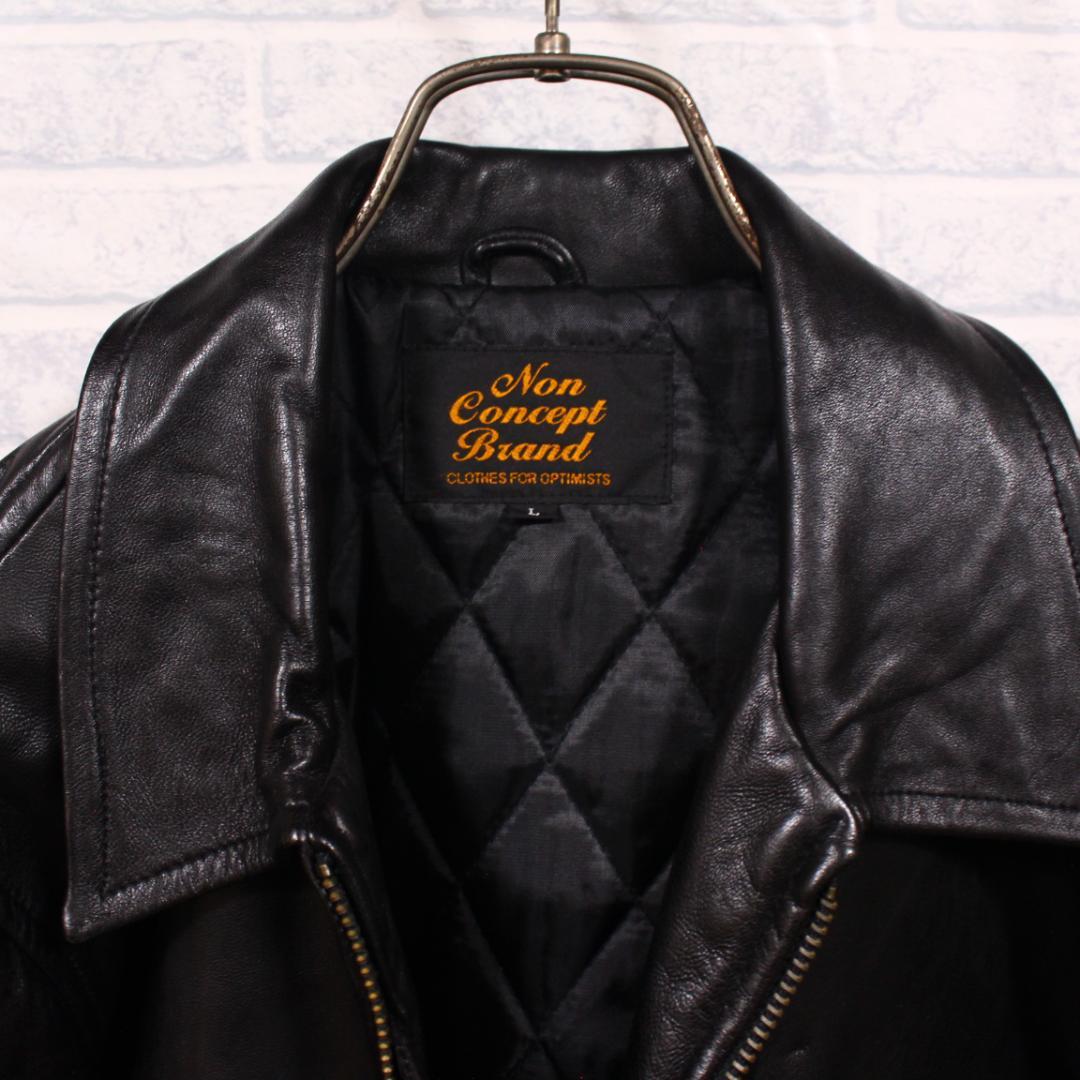 ラムレザー シングル ライダース ジャケット 裏地 キルティング 革ジャン