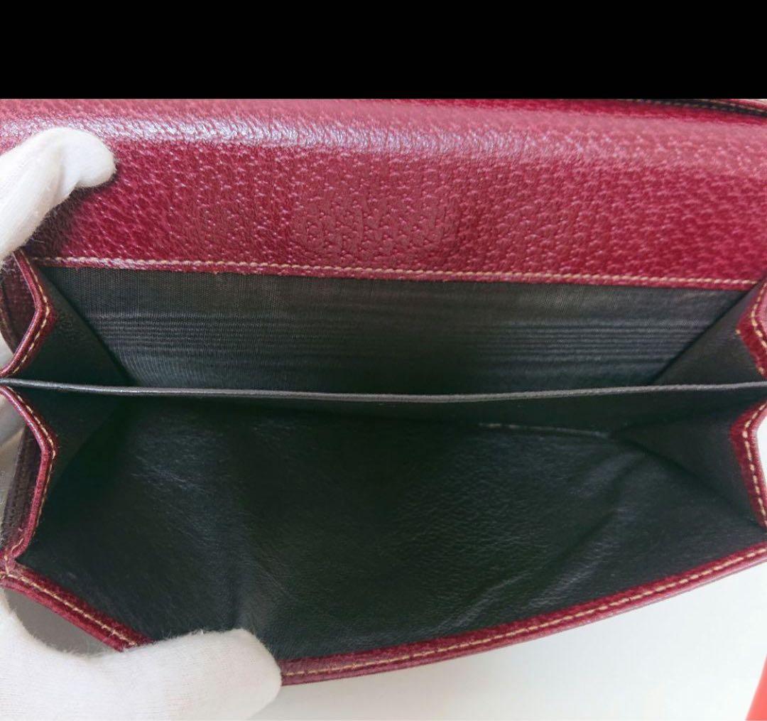 【新品未使用】GUCCI GGパターン 二つ折り財布 ベージュ/ワインレッド