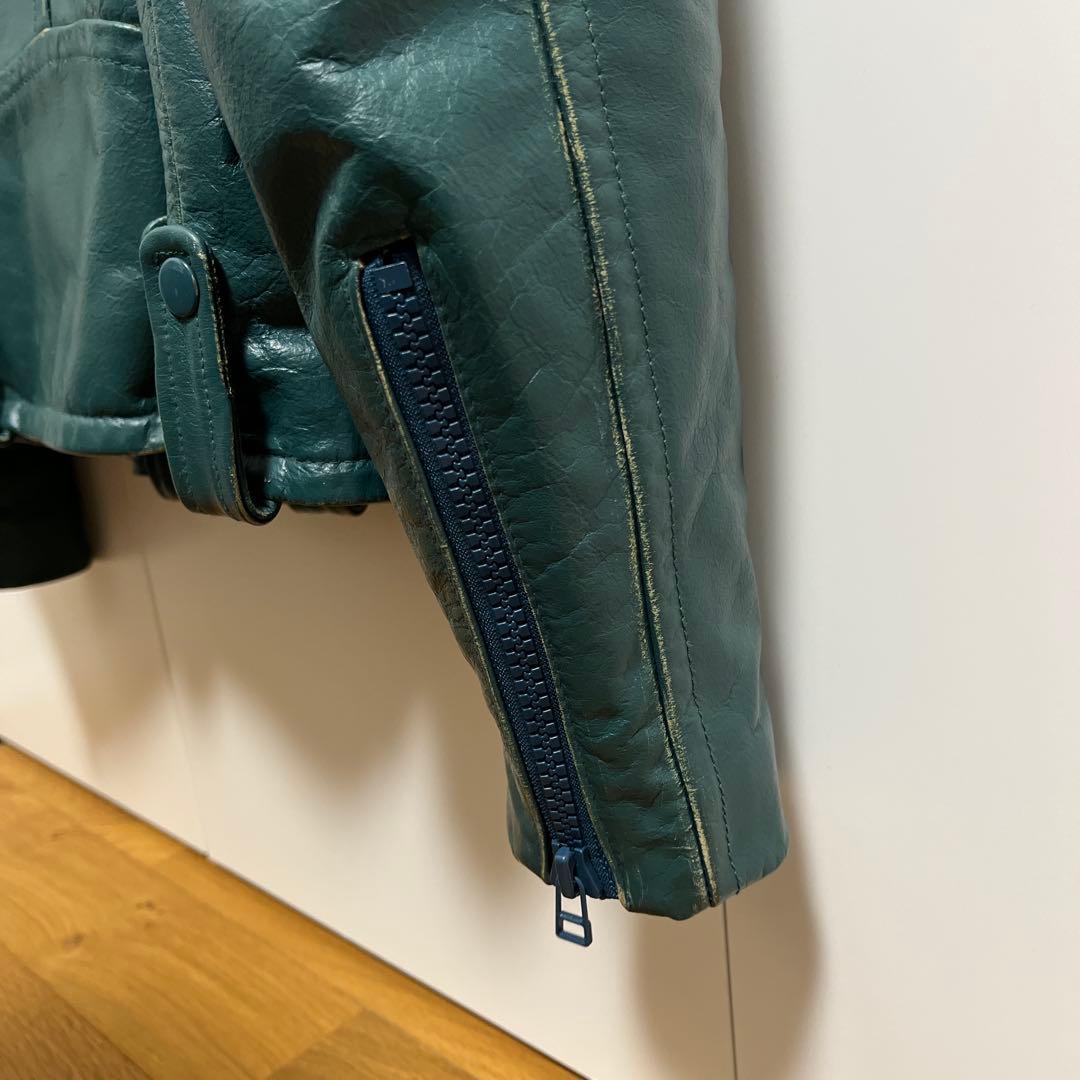 schott ショット　シングルライダース　レザージャケット　L グリーン