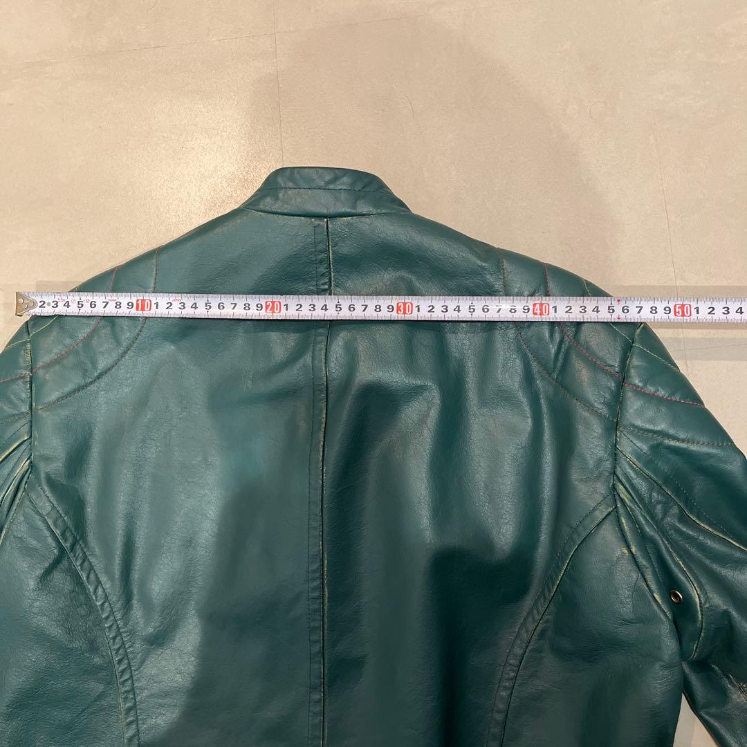 schott ショット　シングルライダース　レザージャケット　L グリーン