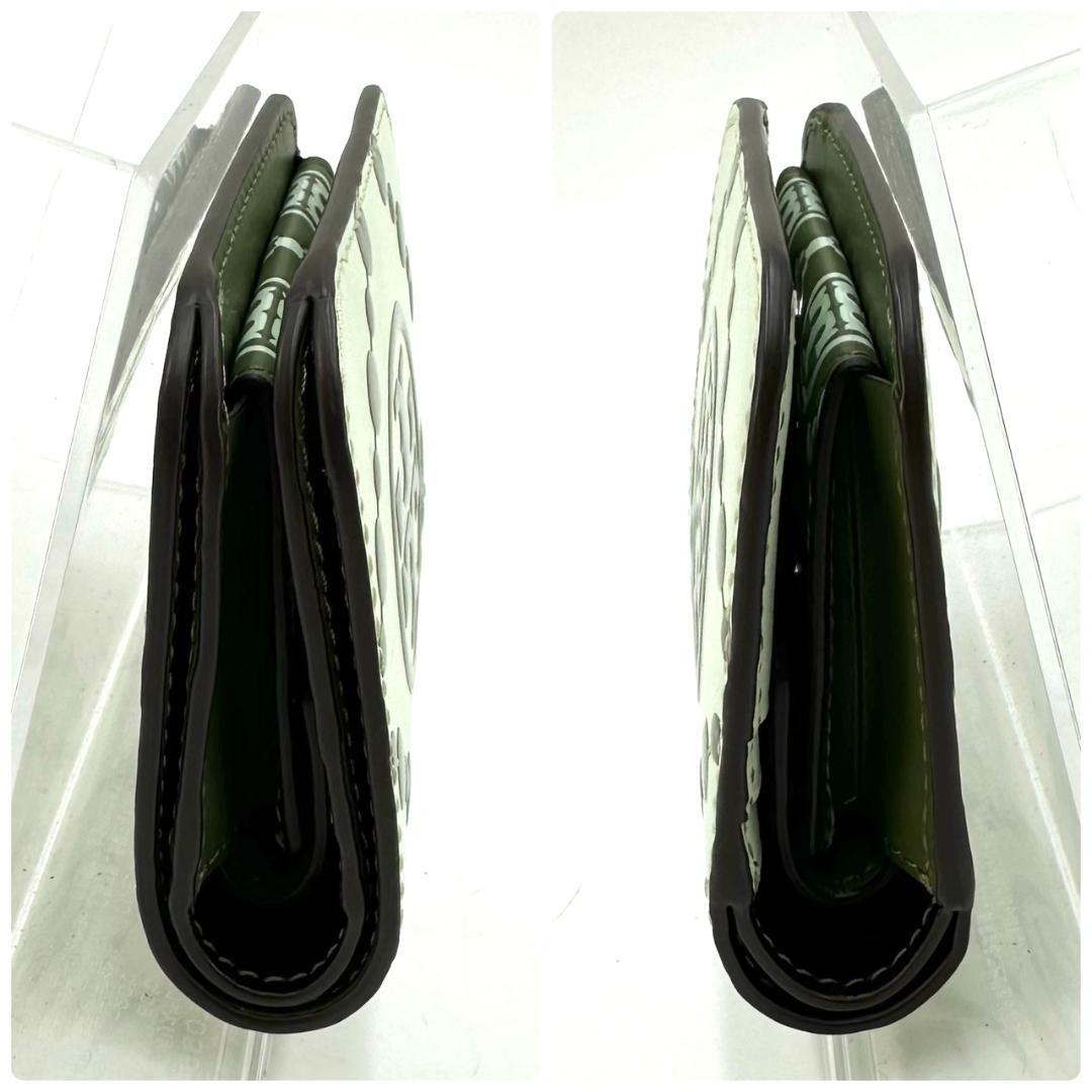 トリーバーチ Tモノグラム コントラスト エンボス ミニウォレット 二つ折り財布