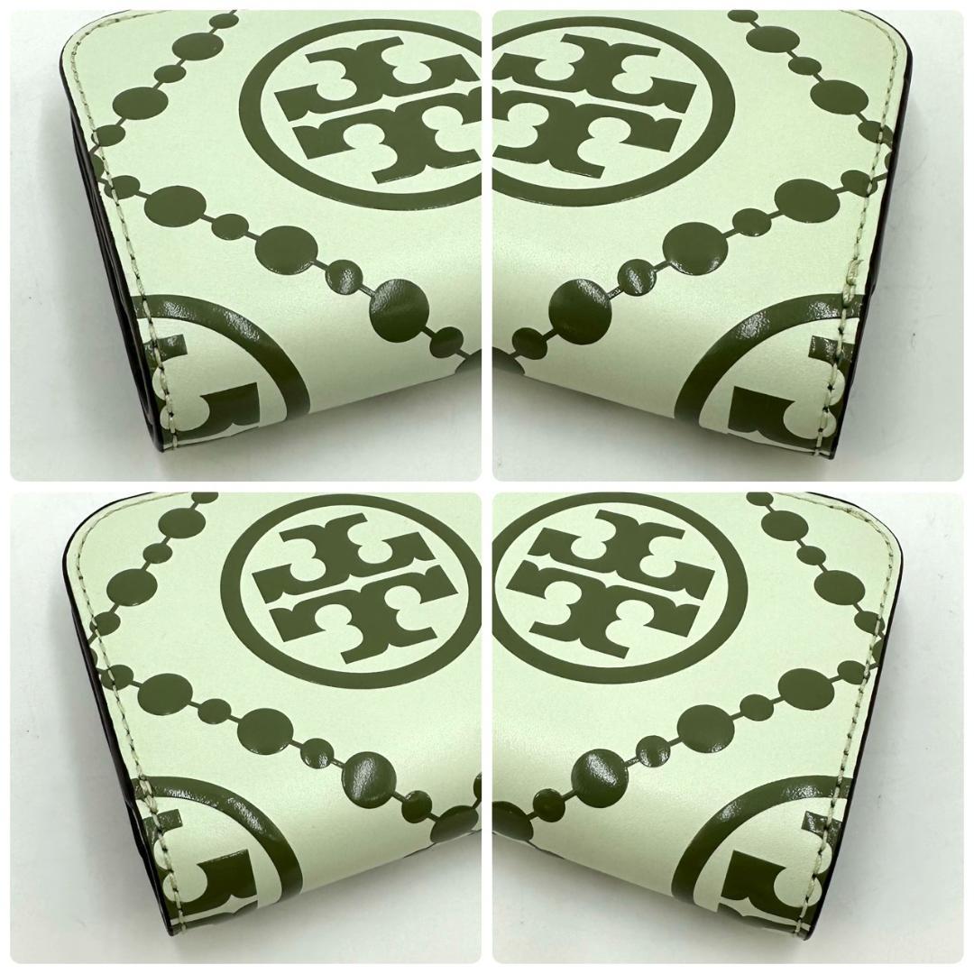 トリーバーチ Tモノグラム コントラスト エンボス ミニウォレット 二つ折り財布