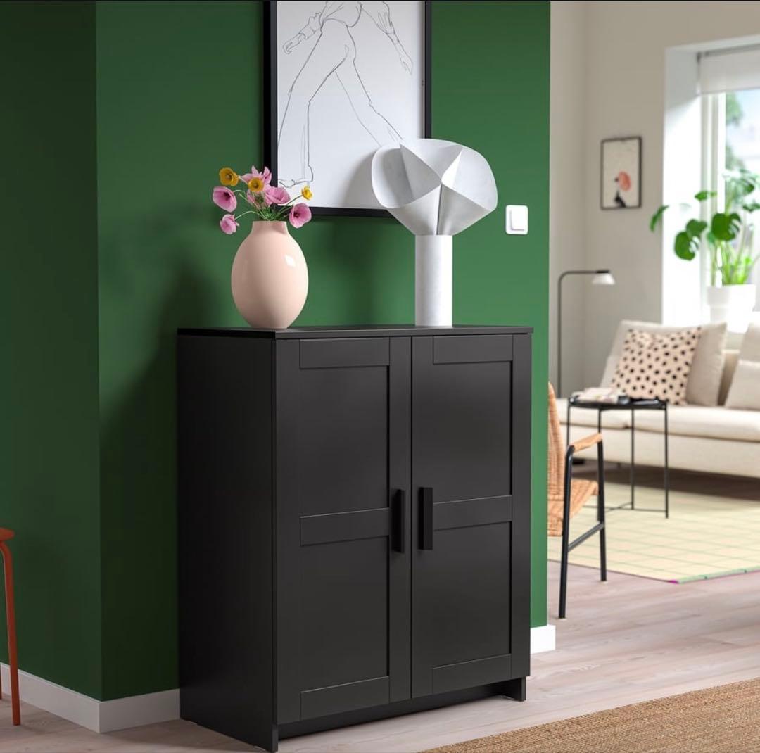 （完成品 組立品）IKEA キャビネット　ブリムネス　BRIMNES ブラック