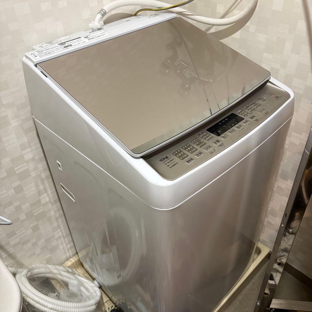 ハイセンス 洗剤自動投入 洗濯機 10kg ゴールド HW-DG100XH