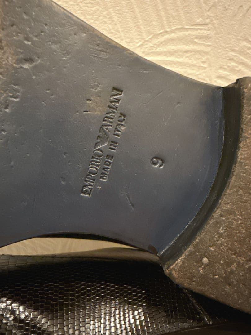 EMPORIO ARMANI リザードレザーモンクストラップ 革靴 イタリア製