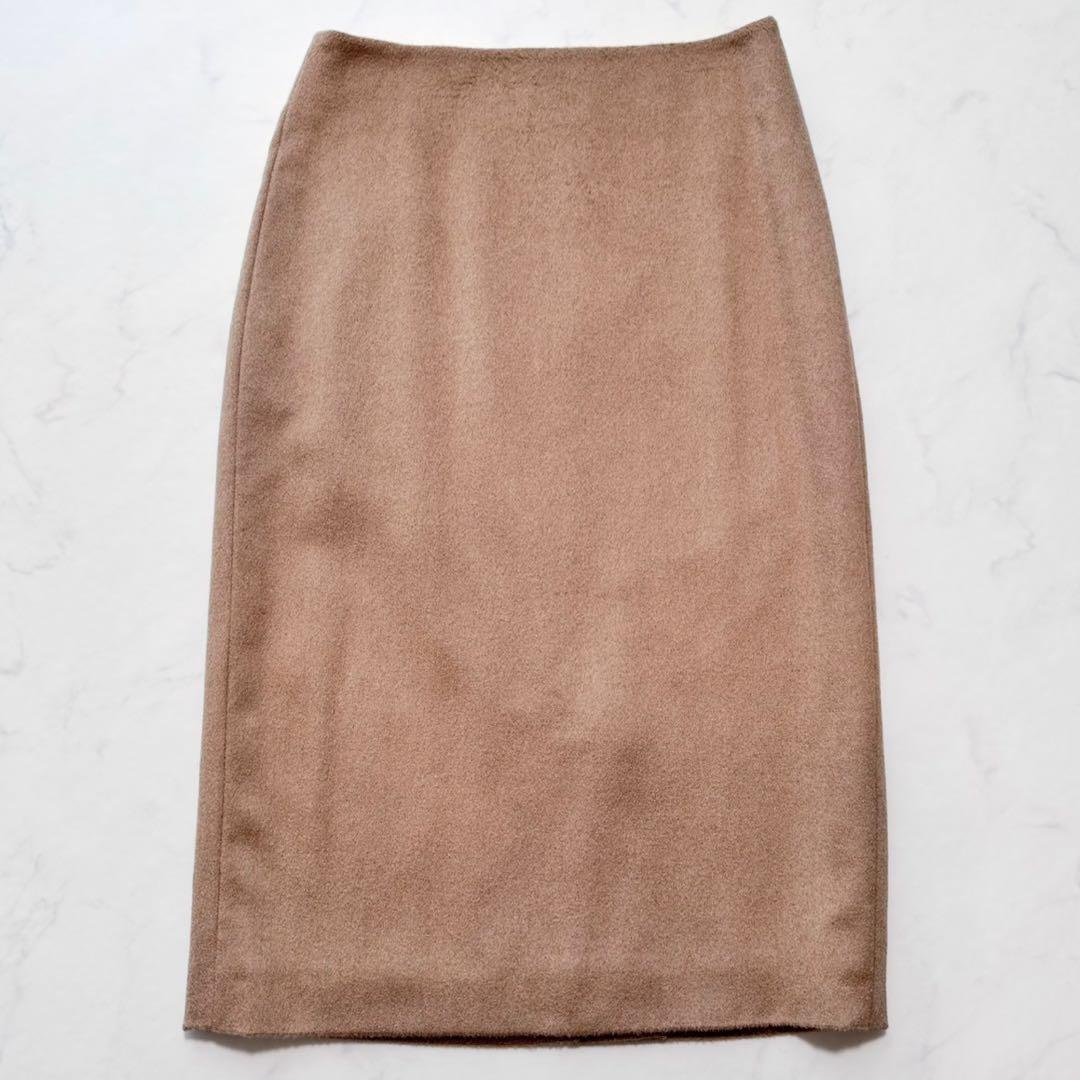 最高級✨未使用品 マックスマーラ 白タグ キャメル100% スカート 38