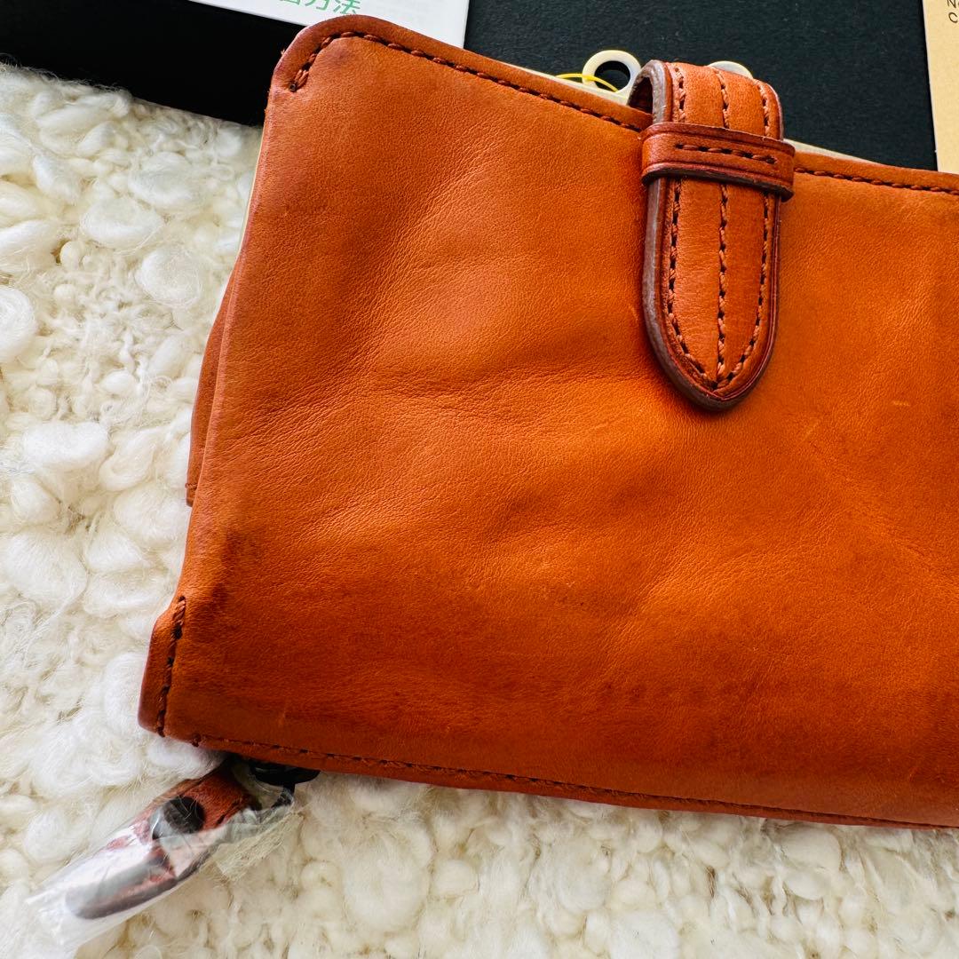 Dakota ダコタ 二つ折り財布 本革 クラプトン 財布 がま口 キャメル