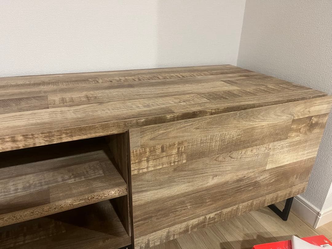 【チャイルドロック付】Lowya 180cm幅 フラットデザイン テレビボード