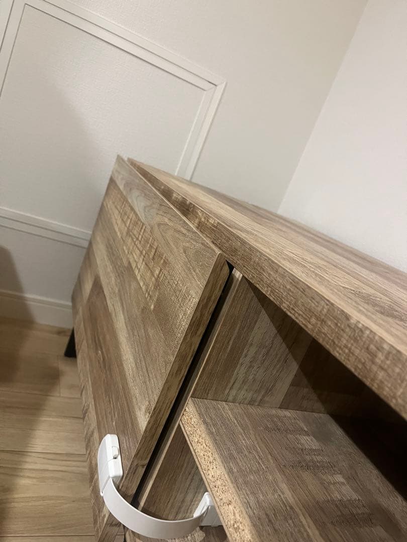 【チャイルドロック付】Lowya 180cm幅 フラットデザイン テレビボード