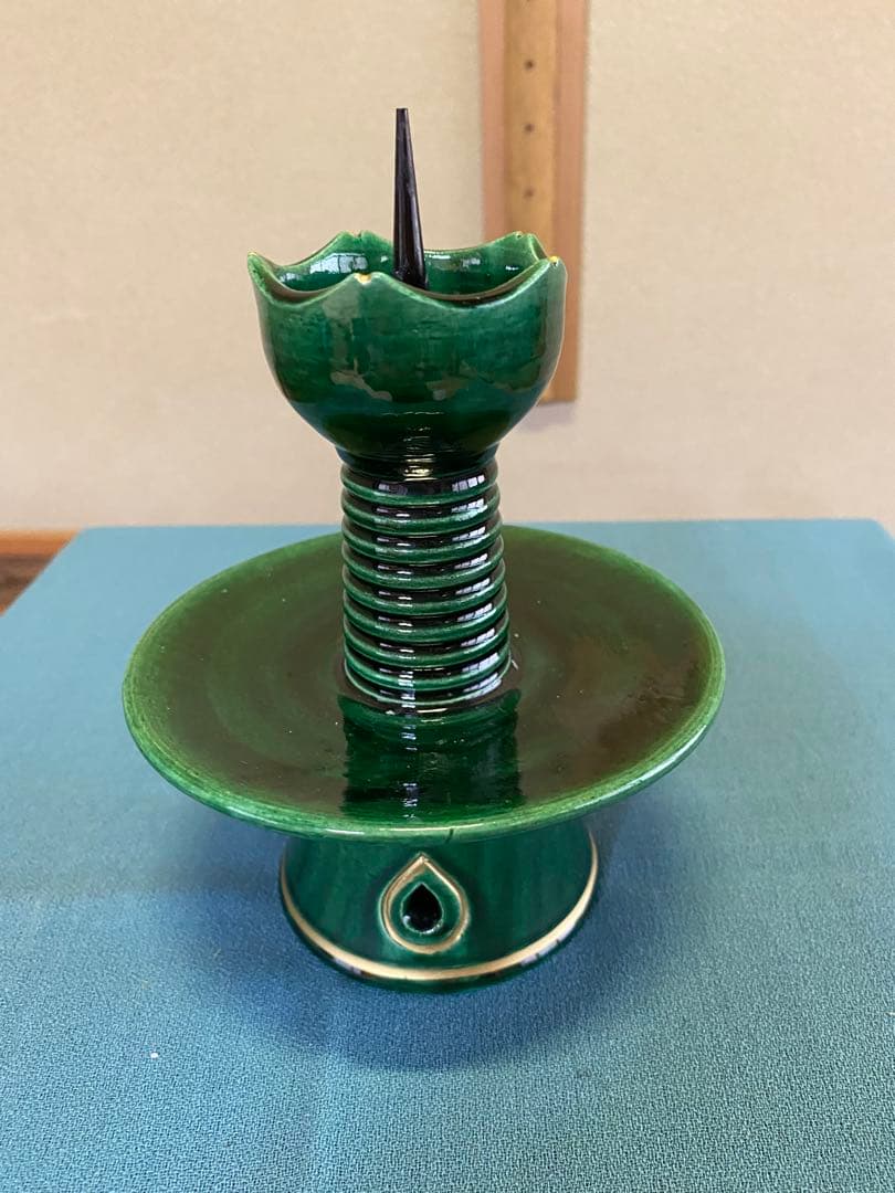 【本日限定】茶道具/三ツ具足 青楽 利休忌 松楽窯