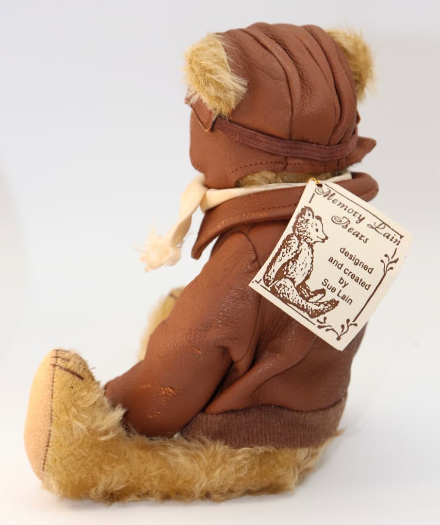 アーティストベア OLD FLYER イギリスSue Lain作 本革ジャケット