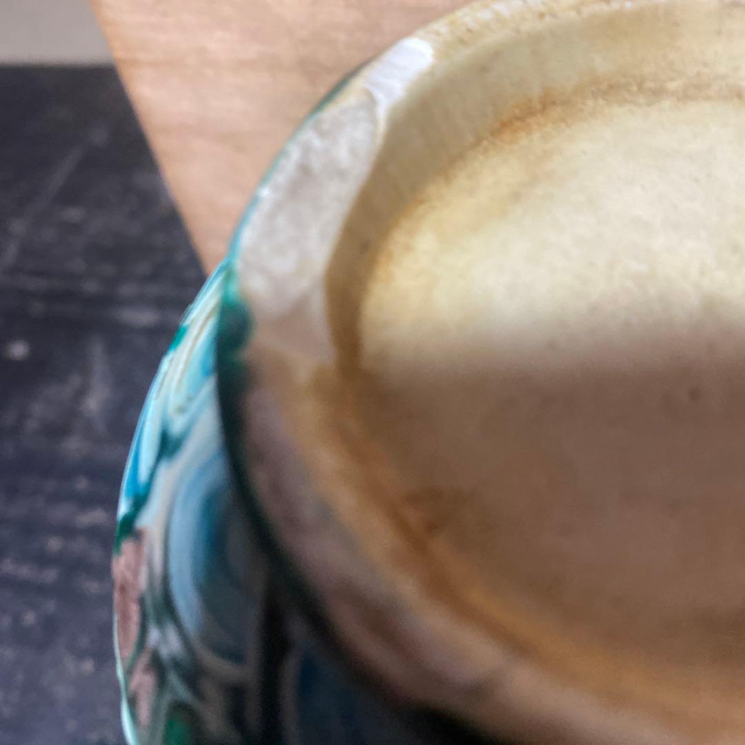 中国古玩　鷺文法華花瓶【桐箱付】10cm13.5cm