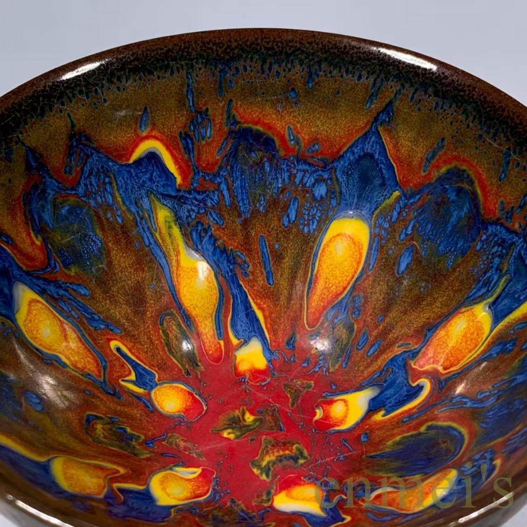 中国古美術・宋建窯風・窯変天目茶碗・抹茶碗・茶道具・茶器・陶芸・骨董風・煎茶道具