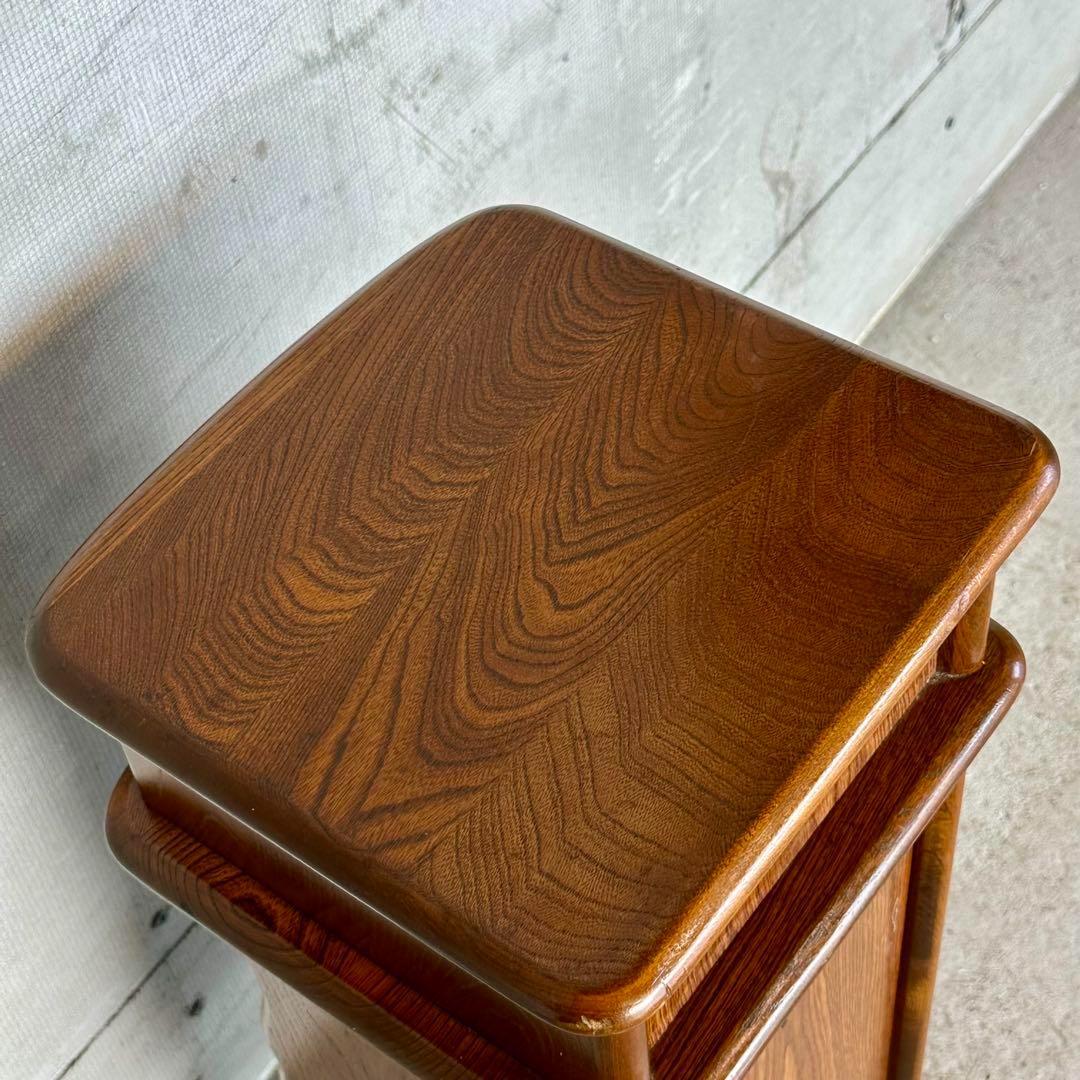 ★70s★ KarImoku カリモク電話台 サイドテーブル 花台 レトロ家具