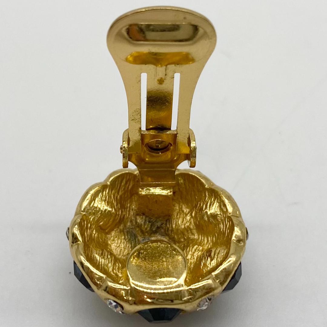 クリスチャンディオール イヤリング両耳 マルチカラー ラインストーン ゴールド