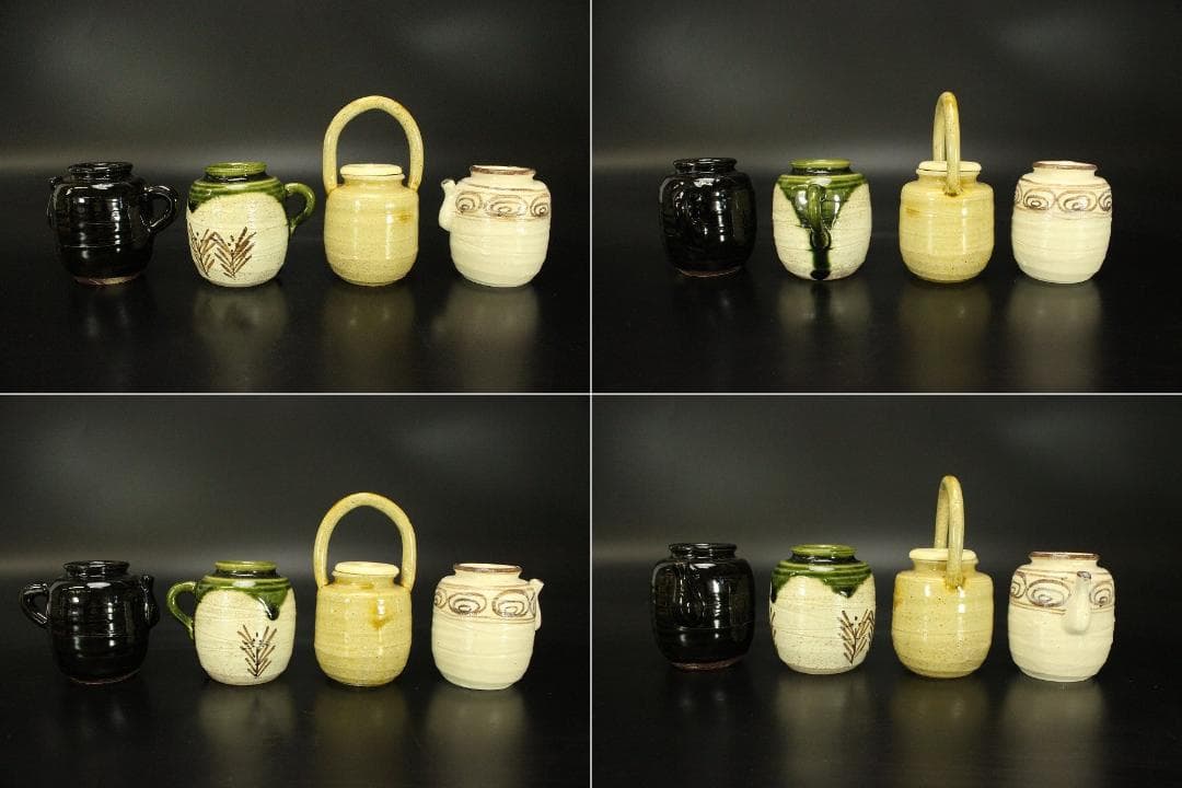 茶道具 色変わり 四滴茶入 不老園 共箱 未使用(LC720)