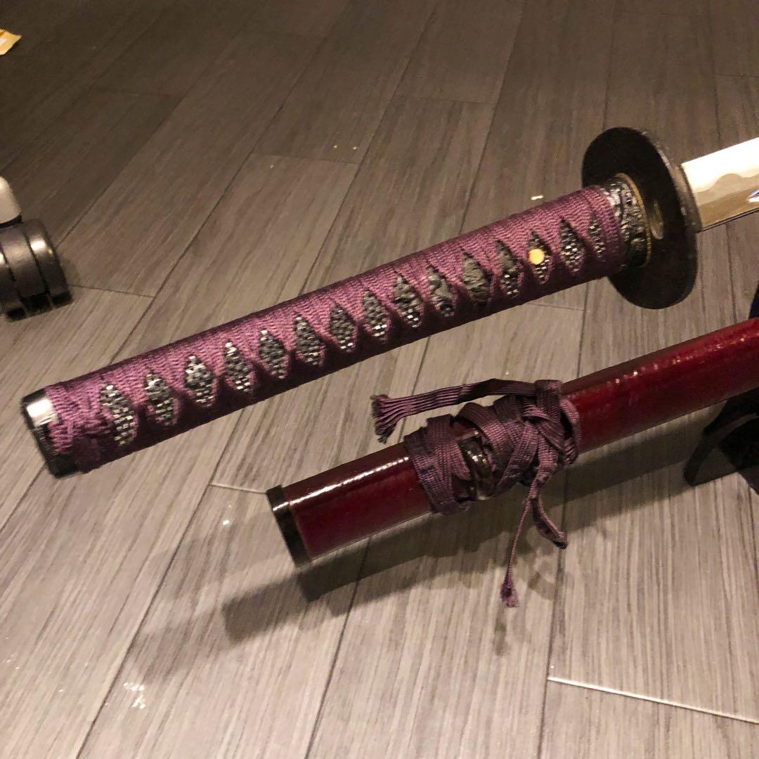 高級居合刀　高級模造刀　樋入り　茶拵え　亜合金刀身　名刀