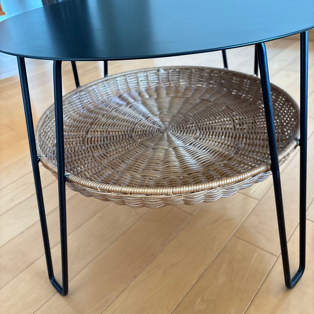 サイドテーブル・ナイトテーブル・ローテーブル IDEE WALLABY LOW TABLE ROUND Black