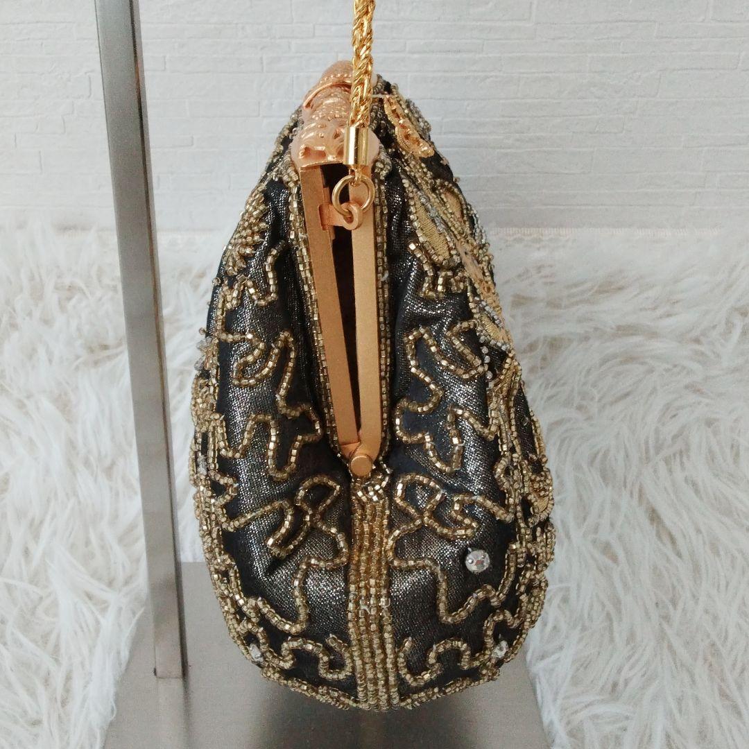 極美品❉ 花井幸子 YUKIKO HANAI パーティーバッグ ビーズ 刺繍