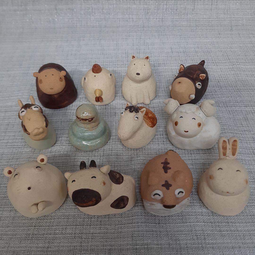 お値下げ中！十二支飾り サバイディー 羽田桂子 常滑焼 干支 陶器 コンパクト