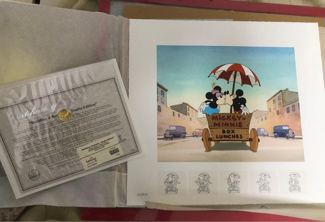 ディズニーMickey & Minnie 500枚限定版シルクスクリーン
