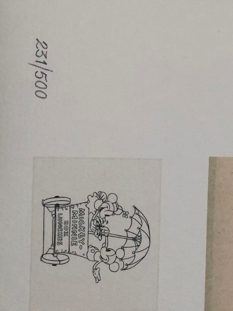 ディズニーMickey & Minnie 500枚限定版シルクスクリーン