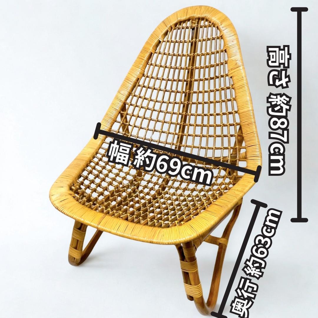 【良品✨送料無料】ラタンチェア 籐 椅子 アジアン家具 バリ風②