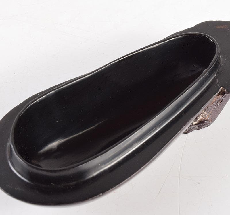 茶道具　二代　中川正斉作　乾漆　茄子香合　共箱　V　R4911