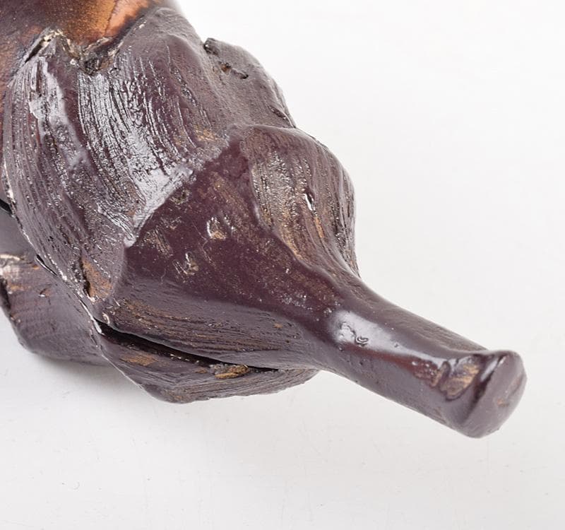 茶道具　二代　中川正斉作　乾漆　茄子香合　共箱　V　R4911