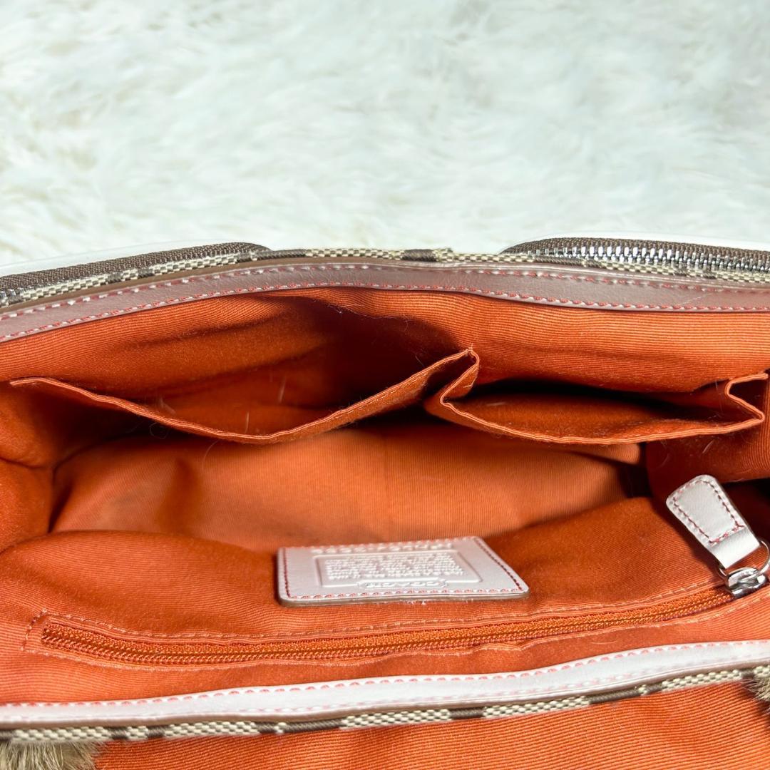 希少✨ COACH コーチ ソーホー ファー ワンショルダーバッグ キャンバス