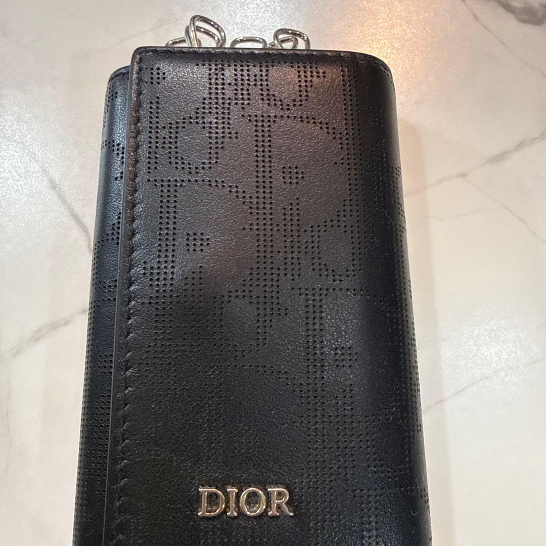 Dior ブラック レザー キーケース