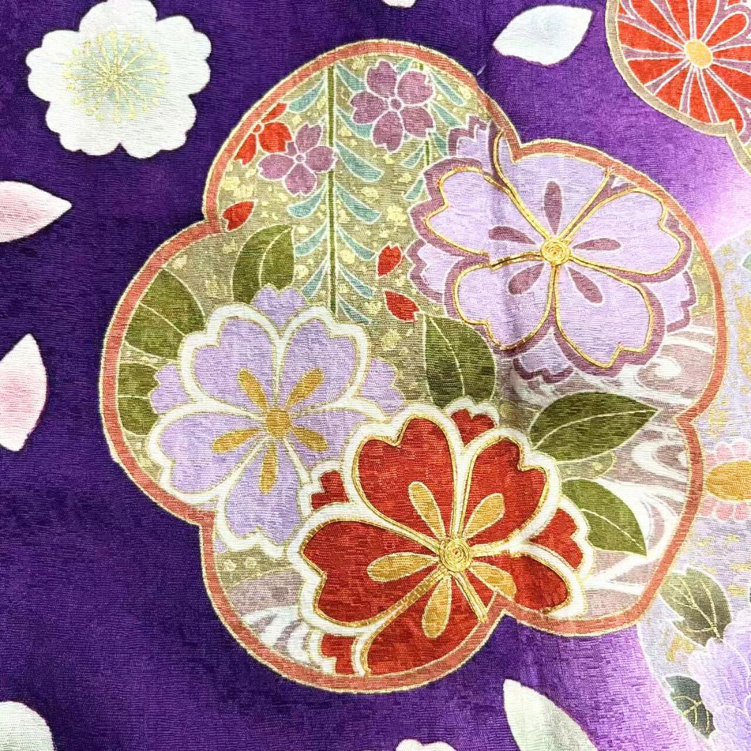 ≪早い者勝ち≫ 振袖セット 成人式 正絹 古典柄 振袖 紫 S*122 ●