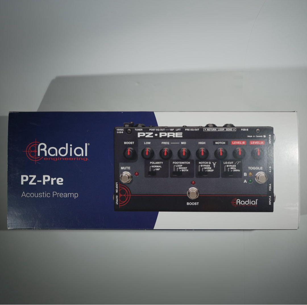 Radial PZ-Preアコースティック用プリアンプ／DI（美品・付属品完備）