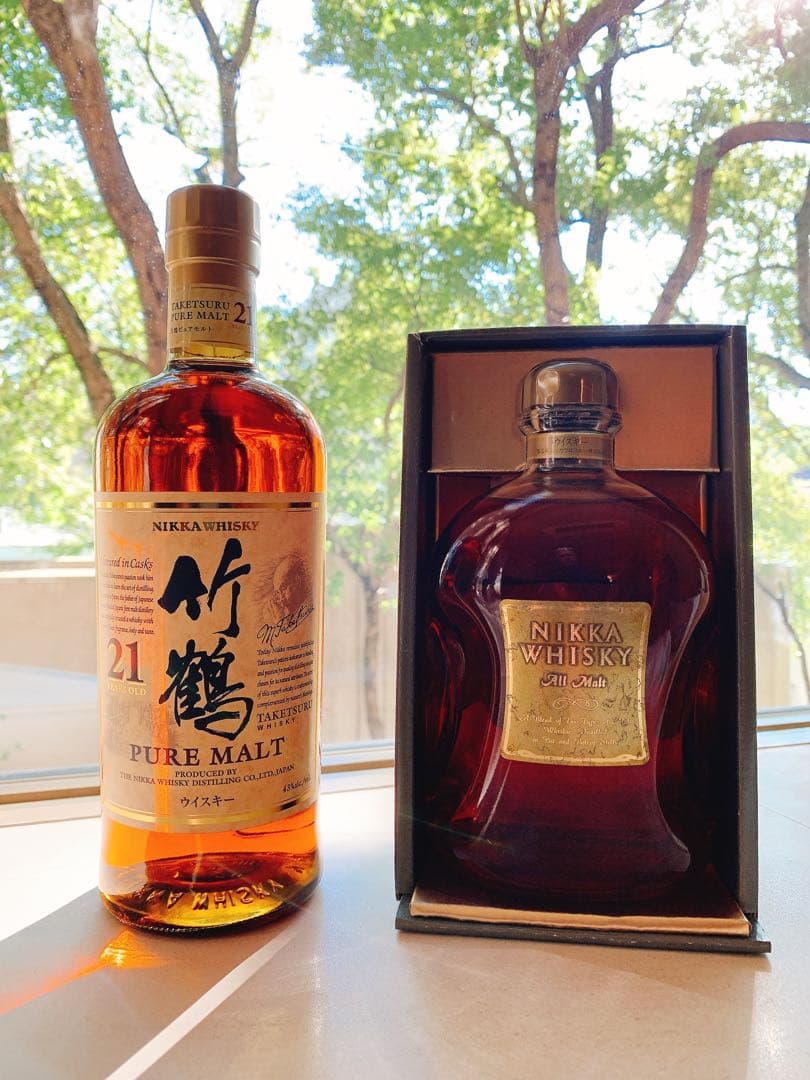 値下げ！NIKKA WHISKY 竹鶴 21年 ピュアモルト & オールモルト