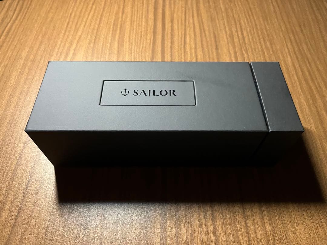 【極美品】セーラー万年筆長刀研ぎシルバートリム 中細 コンバーター 保証書箱付き