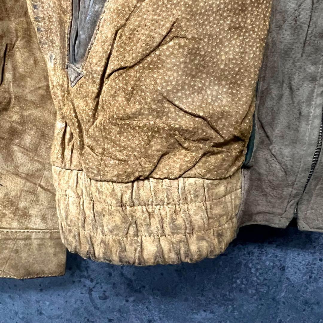 ☆US古着☆vintage【レザー・スエード ウエスタン ジャケット】2XL