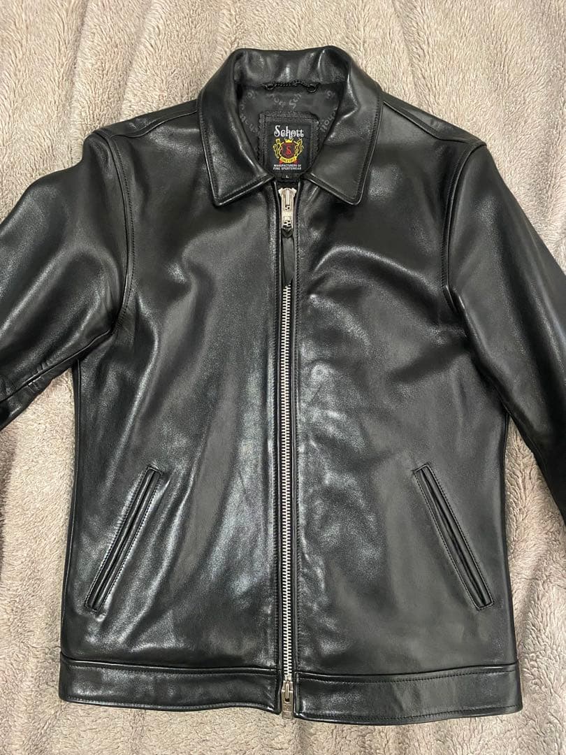 SCHOTT シングルライダースジャケット L