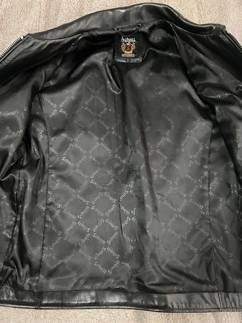 SCHOTT シングルライダースジャケット L
