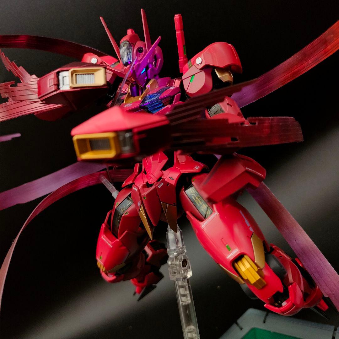 水星の魔女　ガンダムエアリアル　フルメカニクス　赤いガンダム　【全塗装完成品】