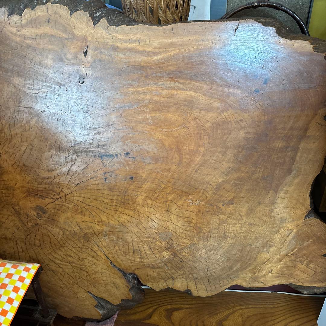 お値下げしました一枚板木製天然木ローテーブル