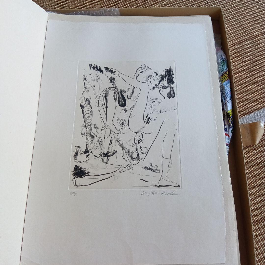 金子國義 　銅版画　金子国義　サイン　署名