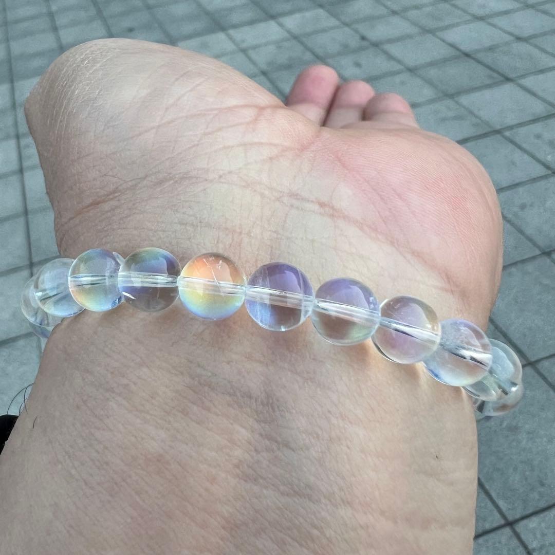 ⭐︎【極上品】天然 マダガスカル ホワイトラブラドライト ブレスレット 8mm