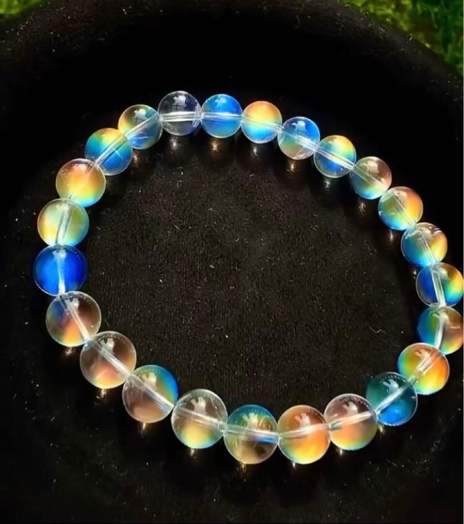 ⭐︎【極上品】天然 マダガスカル ホワイトラブラドライト ブレスレット 8mm