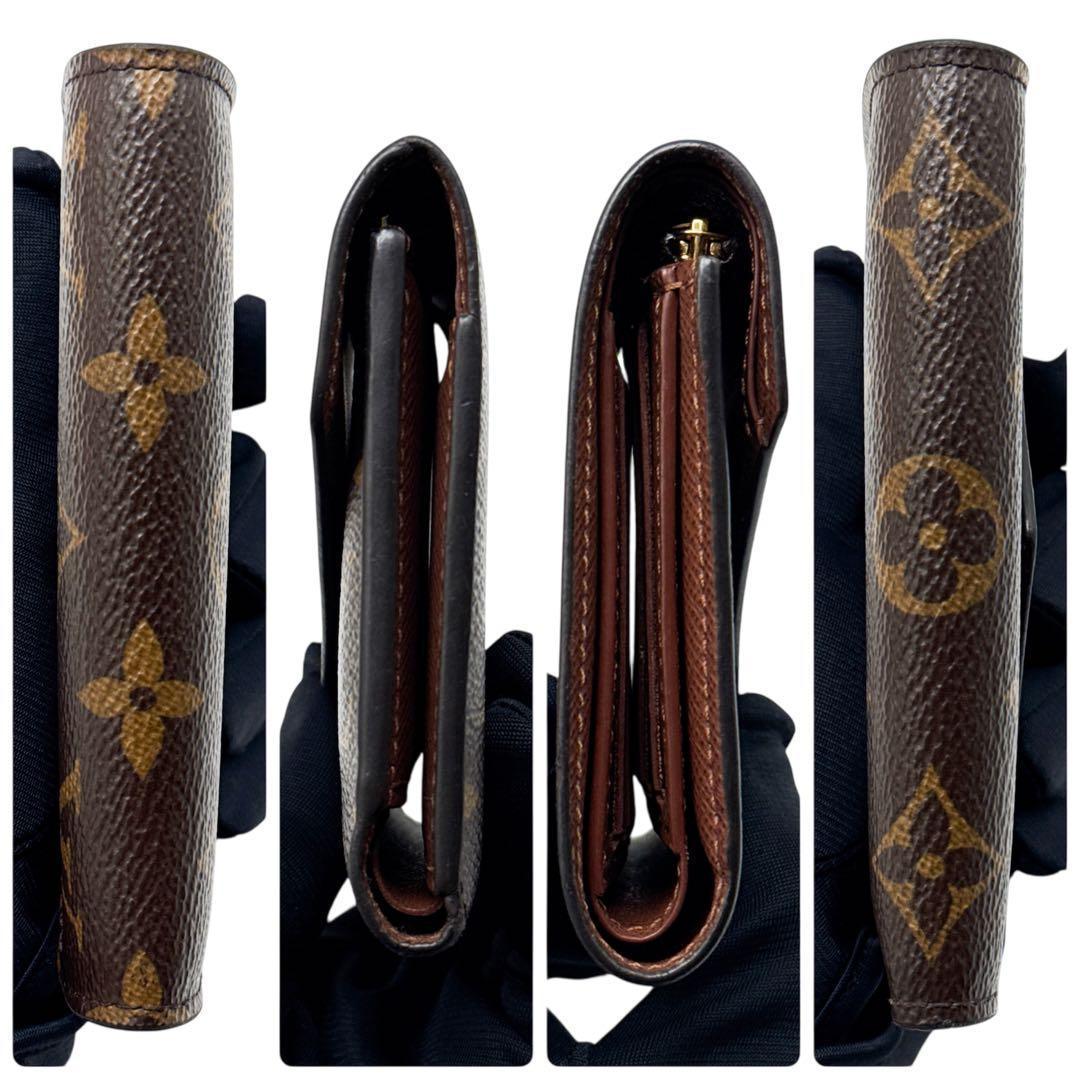 ルイヴィトン モノグラム ポルトフォイユ ヴィクトリーヌ 二つ折り 財布 茶色