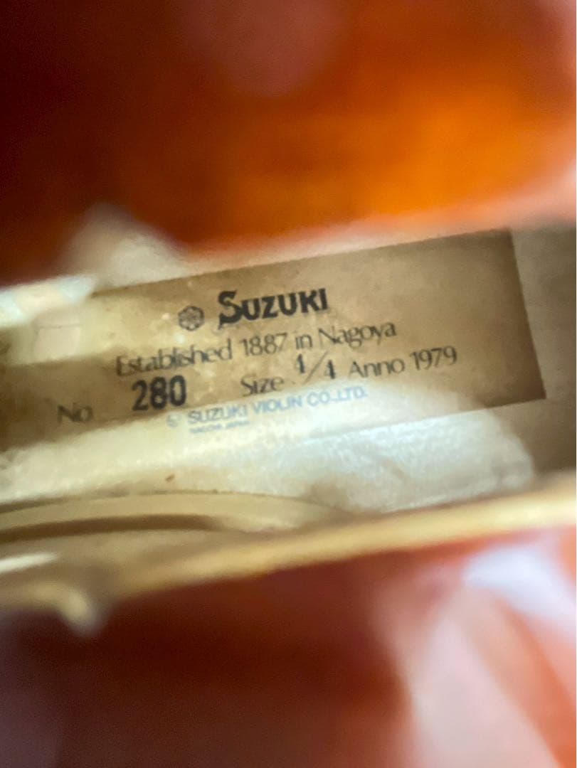 SUZUKI スズキバイオリン No.280 4/4 1979年製