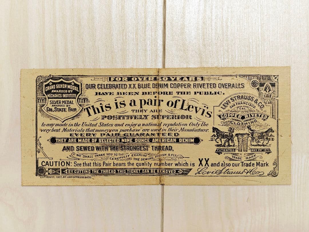 希少 FOR OVER 50 YEARS LEVI'S ギャラチケ